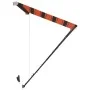 Retractable awning with orange and brown LED 250x150 cm by vidaXL, Awnings - Ref: Foro24-145931, Price: 54,83 €, Discount: %