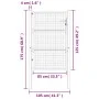 Puerta de jardín acero gris antracita 105x175 cm de vidaXL, Puertas de jardín - Ref: Foro24-154561, Precio: 211,64 €, Descuen...
