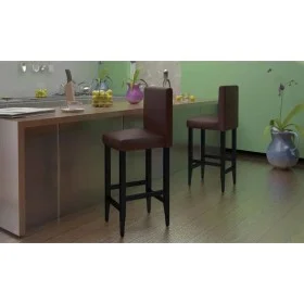 Küchenhocker 4 Einheiten dunkelbraunes Kunstleder von vidaXL, Küchenhocker - Ref: Foro24-160717, Preis: 359,30 €, Rabatt: %