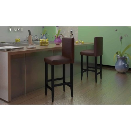 Küchenhocker 4 Einheiten dunkelbraunes Kunstleder von vidaXL, Küchenhocker - Ref: Foro24-160717, Preis: 381,97 €, Rabatt: %