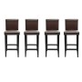 Kitchen stools 4 units dark brown synthetic leather by vidaXL, Kitchen stools - Ref: Foro24-160717, Price: 381,97 €, Discount: %