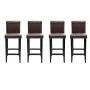 Kitchen stools 4 units dark brown synthetic leather by vidaXL, Kitchen stools - Ref: Foro24-160717, Price: 360,02 €, Discount: %