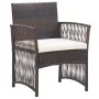Garden armchairs with cushions 2 units brown synthetic rattan by vidaXL, Garden chairs - Ref: Foro24-46439, Price: 110,23 €, ...