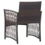 Garden armchairs with cushions 2 units brown synthetic rattan by vidaXL, Garden chairs - Ref: Foro24-46439, Price: 110,23 €, ...