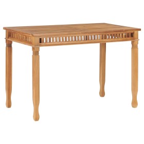 Mesa de comedor de jardín madera maciza de teca 110x65x80 cm
