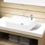 Keramikspüle mit Hahnloch und weißem Abfluss von vidaXL, Sinkt - Ref: Foro24-141934, Preis: 67,18 €, Rabatt: %