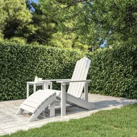 Adirondack Garden Chair with White HDPE Footrest by vidaXL, Garden chairs - Ref: Foro24-318645, Price: 183,04 €, Discount: %