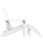 Adirondack-Gartenstuhl mit weißer HDPE-Fußstütze von vidaXL, Gartenstühle - Ref: Foro24-318645, Preis: 190,14 €, Rabatt: %