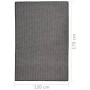 Alfombra de exterior de tejido plano gris 120x170 cm de vidaXL, Alfombras - Ref: Foro24-340774, Precio: 47,09 €, Descuento: %