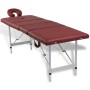 Mesa camilla de masaje de aluminio plegable de cuatro cuerpos