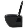 Black ceramic wall-mounted toilet by vidaXL, Bathrooms - Ref: Foro24-143023, Price: 170,53 €, Discount: %