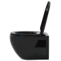 Wandtoilette aus schwarzer Keramik von vidaXL, Badezimmer - Ref: Foro24-143023, Preis: 173,51 €, Rabatt: %