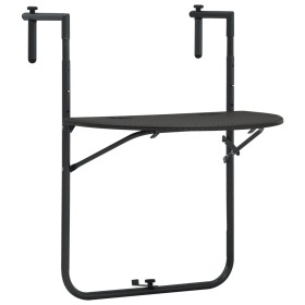 Brown rattan look plastic hanging balcony table 60x64x83.5cm by vidaXL, Garden tables - Ref: Foro24-47895, Price: 48,45 €, Di...
