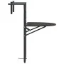 Mesa balcón colgante plástico aspecto ratán marrón 60x64x83,5cm de vidaXL, Mesas de jardín - Ref: Foro24-47895, Precio: 50,30...