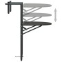 Mesa balcón colgante plástico aspecto ratán marrón 60x64x83,5cm de vidaXL, Mesas de jardín - Ref: Foro24-47895, Precio: 48,45...
