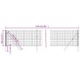 Cerca de alambre de acero galvanizado gris antracita 1x25 m