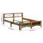 Recycled solid wood bed frame 160x200 cm by vidaXL, Beds and slatted bases - Ref: Foro24-247667, Price: 370,48 €, Discount: %