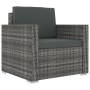 Set de muebles de jardín 8 pzas y cojines ratán sintético gris de vidaXL, Conjuntos de jardín - Ref: Foro24-46824, Precio: 64...
