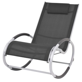 Schwarzer Textilene-Gartenschaukelstuhl von vidaXL, Gartenstühle - Ref: Foro24-47781, Preis: 128,25 €, Rabatt: %