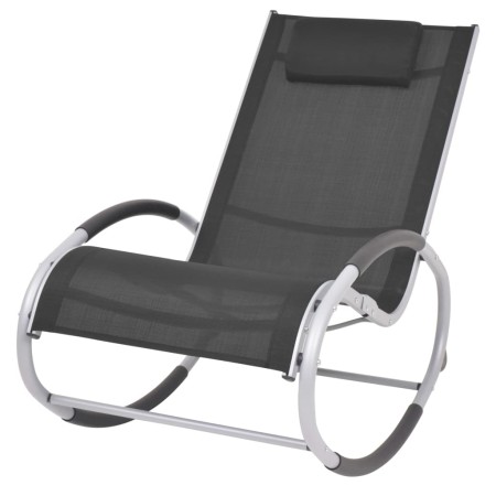 Schwarzer Textilene-Gartenschaukelstuhl von vidaXL, Gartenstühle - Ref: Foro24-47781, Preis: 128,25 €, Rabatt: %