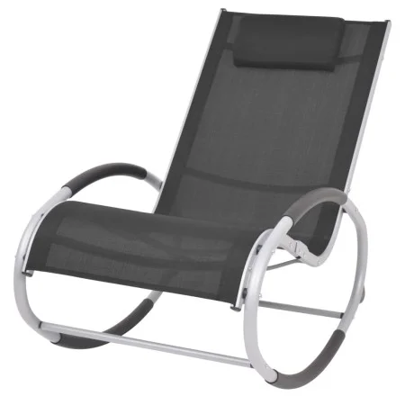 Schwarzer Textilene-Gartenschaukelstuhl von vidaXL, Gartenstühle - Ref: Foro24-47781, Preis: 125,60 €, Rabatt: %