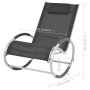 Schwarzer Textilene-Gartenschaukelstuhl von vidaXL, Gartenstühle - Ref: Foro24-47781, Preis: 128,25 €, Rabatt: %