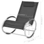 Schwarzer Textilene-Gartenschaukelstuhl von vidaXL, Gartenstühle - Ref: Foro24-47781, Preis: 125,60 €, Rabatt: %