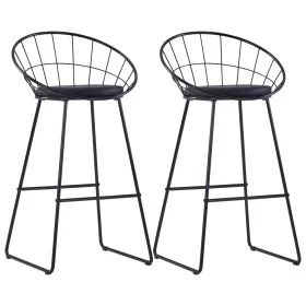 Küchenbarhocker 2 Einheiten aus schwarzem Kunstleder von vidaXL, Küchenhocker - Ref: Foro24-247276, Preis: 134,83 €, Rabatt: %