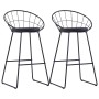 Kitchen bar stool 2 units black synthetic leather by vidaXL, Kitchen stools - Ref: Foro24-247276, Price: 137,29 €, Discount: %