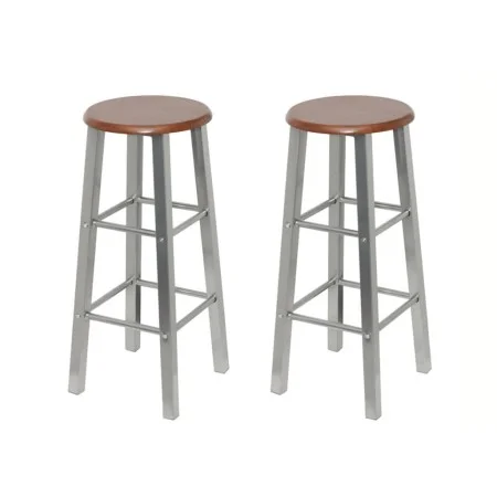 Kitchen stools 2 units of steel with MDF seat by vidaXL, Kitchen stools - Ref: Foro24-60562, Price: 65,18 €, Discount: %