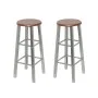 Küchenhocker 2 Einheiten aus Stahl mit MDF-Sitz von vidaXL, Küchenhocker - Ref: Foro24-60562, Preis: 65,18 €, Rabatt: %