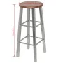 Kitchen stools 2 units of steel with MDF seat by vidaXL, Kitchen stools - Ref: Foro24-60562, Price: 65,18 €, Discount: %