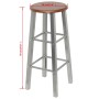 Taburetes de cocina 2 unidades de acero con asiento MDF de vidaXL, Taburetes de cocina - Ref: Foro24-60562, Precio: 75,31 €, ...