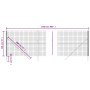 Cerca de alambre de acero galvanizado gris antracita 1,4x25 m