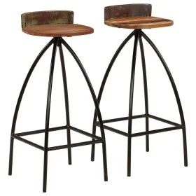Küchenhocker 2 Einheiten recyceltes Massivholz von vidaXL, Küchenhocker - Ref: Foro24-245264, Preis: 102,80 €, Rabatt: %