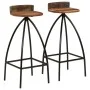Taburetes de cocina 2 unidades madera maciza reciclada de vidaXL, Taburetes de cocina - Ref: Foro24-245264, Precio: 102,79 €,...