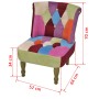 Sessel im französischen Stil mit Stoffreste-Design von vidaXL, Sessel - Ref: Foro24-240809, Preis: 126,12 €, Rabatt: %