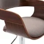 Küchenhocker aus Sperrholz und taupegrauem Stoff von vidaXL, Küchenhocker - Ref: Foro24-287408, Preis: 144,06 €, Rabatt: %