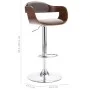 Küchenhocker aus Sperrholz und taupegrauem Stoff von vidaXL, Küchenhocker - Ref: Foro24-287408, Preis: 144,06 €, Rabatt: %