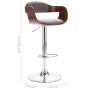Küchenhocker aus Sperrholz und taupegrauem Stoff von vidaXL, Küchenhocker - Ref: Foro24-287408, Preis: 152,68 €, Rabatt: %