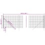 Cerca de alambre de acero galvanizado gris antracita 1,6x25 m