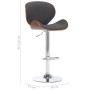 Taburete de cocina tela gris de vidaXL, Taburetes de cocina - Ref: Foro24-287413, Precio: 125,16 €, Descuento: %