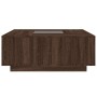 Mesa de centro con Infinity LED marrón roble 100x100x40 cm