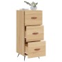 Sideboard aus Sonoma-Eichensperrholz, 34,5 x 34 x 90 cm von vidaXL, Sideboards - Ref: Foro24-828575, Preis: 68,61 €, Rabatt: %