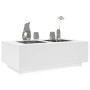 Mesa de centro con LED Infinity blanca 116x69x40 cm