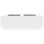 Mesa de centro con LED Infinity blanca 116x69x40 cm