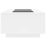 Mesa de centro con LED Infinity blanca 116x69x40 cm