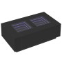 Mesa de centro con LED Infinity negra 116x69x40 cm