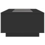 Mesa de centro con LED Infinity negra 116x69x40 cm