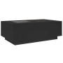 Mesa de centro con LED Infinity negra 116x69x40 cm